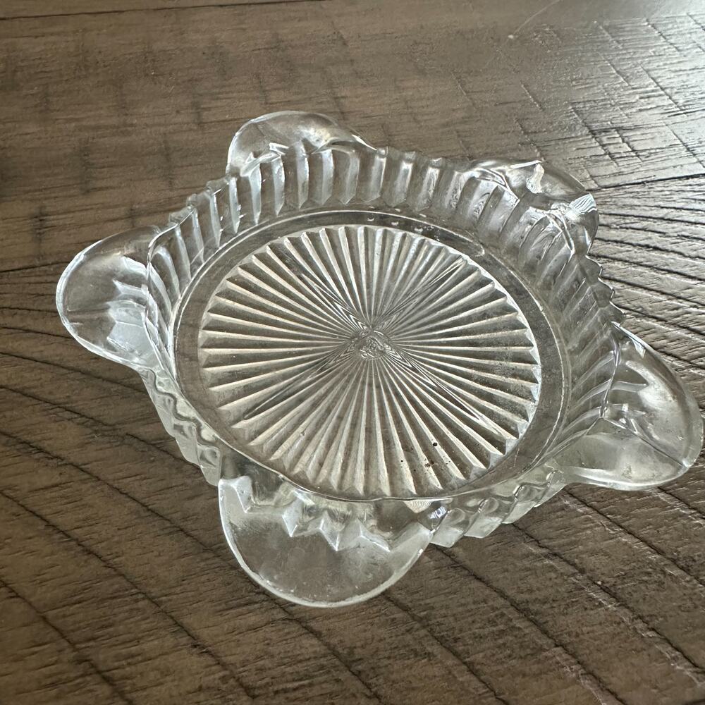 Small Vintage Glass Trinket Dish Jewelry